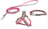 Stylish New Two Colors Pet Leash, Harness, Charm Collar For Dogs