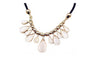 Wind Opal Crystal Droplets Love Flowers Short Necklace