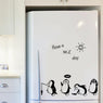 Home Decor Have A Nice Day Cute Penguin Baby Kitchen Door Stickers