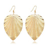 New Punk Metal Leaf Design Drop Dangle Earrings Women Jewelry