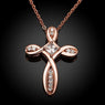 Unique Classic Trendy Rose Gold Color Crystal Beautiful Women's Necklace Jewelry Accessories For Gifts Party Wear