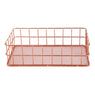 Home Garden Iron Pink Desk Rose Gold Storage Baskets Office Accessories