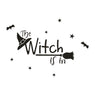 New Stylish Happy Halloween Witch Bat Window Wall Sticker