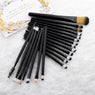 Eye Shadow Foundation Eyebrow Eyeliner Makeup Brushes 20 Pcs