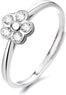 Fashion Elegant Original Silver Dazzling Adjustabel Daisy Flower Ring for Women