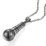 Unisex New Silver Color Stainless Steel Stereoscopic Microphone Pendants Necklace For Men, Women, Boys, Girls Gift Jewelry