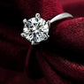 New Hot selling Clear Zircon Stone Inlaid Wedding Bridal Engagement Party Jewelry Ring Perfect Gifts For Girls Women