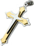 Men's Titanium Steel Set of 3 Layers Cross Pendant (Without Chain)