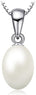 High Quality Cultured Freshwater Pearl Button Pendant Necklace For Women 925 Sterling Wedding Casual Necklace Jewelry