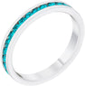 925 Sterling Silver Radiant Hearts Bright Mint Enamel Crystals Women Ring
