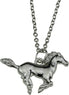 Antique Silver Plated Vintage Horse Pendant Necklace Women Silver Color Animal Necklace Jewelry