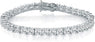 Classic Square Imitation Diamond Tennis White Gold Plated Cubic Zirconia Bracelets for Women