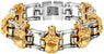 Titanium Stainless steel Classic Biker Men's Skull Heavy Bracelet