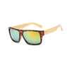 Best Unisex Wooden Bamboo Photochromic Polarized Classic Mirrored Glasses Square Frame Drive Sunglasses