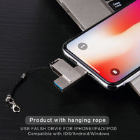 Multifuctional 3 in 1 Flash Drives Pendrive For iPhone iPad Android USB 3.0 32GB Memory Drive with Lightning - sparklingselections