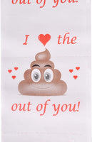 I Love The Poop Outta You Printed Toilet Paper Romantic Novelty Toilet Tissue Funny Gag Gift for Valentine's Day or Anniversary - sparklingselections