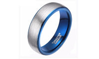 8mm Men's Brushed Silver Tungsten Carbide Ring - sparklingselections