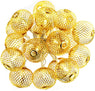 LED Globe String Lights, Decorative Lantern Lights 20 Golden Metal Balls Warm White Battery Powered led Strip Lights
