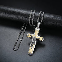 Men's Cross Christian Christmas Gifts Pendant Necklace Jewelry - sparklingselections