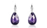 Sterling Silver Hook Purple Dangle Earrings For Women Girls
