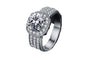 Platinium Clear Cubic Zircon Classic Ring For Women