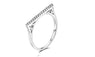 New White Silver Color Crystal Engagement Rings for Women