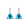 New Crystal Triangle Shape Drop Earrings For Women