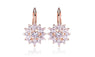 Luxury Flower Stud Earrings with Zircon Stone For Women