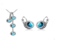 Fashionable Rhinestone Round Crystal Jewellery Set For Women