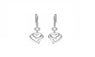 Sterling Silver Hollow Heart Bridal Earrings For Women