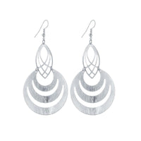 High Quality Round Shape Design Dangle Long Earrings Women Fashion Engagement Wedding Earrings - sparklingselections