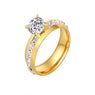 New Stylish Titanium Stainless Steel Wedding Band Ring