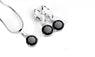 Round Cubic Zircon Hypoallergenic Copper Jewelry Set