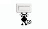 Cat/Kitten Hanging From Light Vinyl Switch Sticker