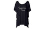 Women Tunic Off Shoulder Cotton Letter Printed Dress