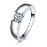 Stylish Silver Cubic Zircon Engagement Rings