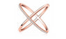 New Big Cross Zircon Ring Fashion Female Jewelry, 8, Gold Color