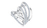 Newest Design Fashion Jewelry Shiny CZ Vintage Luxury Women Big Rings