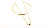 Gold Big Circle Choker Necklace Chain