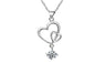 Fancy Without Chain Charming Jewelry Heart-shaped Pendant Color Silver