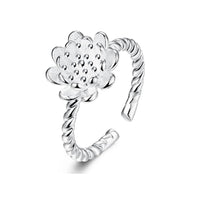 New Fashion Silver plated Flower Design Finger Ring - sparklingselections
