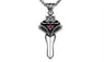 Unisex Stainless Steel God Power Owl Crystal Pendant Chain Necklaces