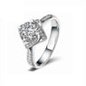 New Fashion Square Shape Flower Rose Design Wedding Ring