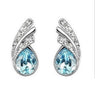 New Austria Crystal Leaf Stud Earring