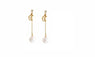 The moon earrings Pearl Long stud For Women