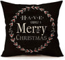 Cotton Linen Pillow Case Decorative Cushion Cover Pillowcase Merry Christmas