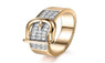 New Stylish Belt Shape Cubic Zirconia Stone Rings