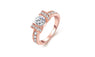 Girls Crystal Rose Gold Color Wedding Ring