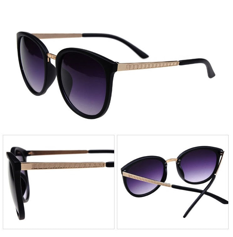 Skeleteen Black Gold Aviator Sunglasses - Military Style Dark Sun Glasses  with Gold Metal Frame and UV 400 Protection