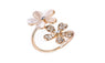 Double Flower Daisy Opal Engagement Rings